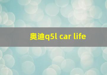 奥迪q5l car life